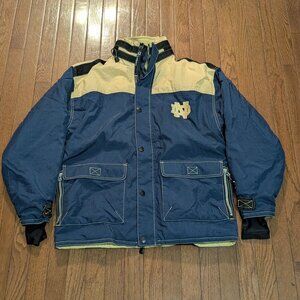 Vintage Notre Dame Champion Puffer Full Zip Jacket  - Size M